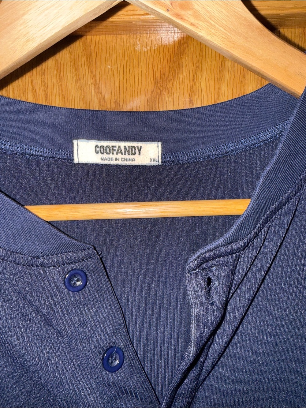 Coofandy Men's Navy Button-Front Casual Shirt